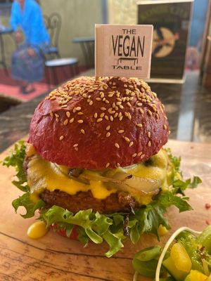 Vegan Table Beyond burger at The Vegan Table in Phuket