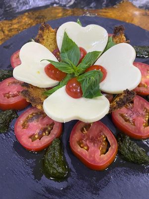 Buffalo mozzarella salad at The Vegan Table in Phuket