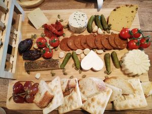 The great cheezeboard, so yummy!! at The Vegan Table in Phuket