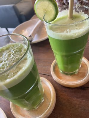 Green juice   at The Vegan Table in Phuket