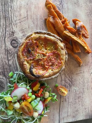 Pie with sweet potato   at The Vegan Table in Phuket