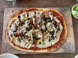 Mediterranean pizza   at The Vegan Table in Phuket