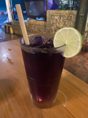 Butterfly pea lemonade   at The Vegan Table in Phuket