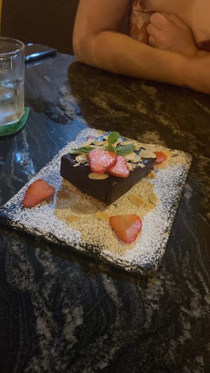 Chocolate tart  at The Vegan Table in Phuket