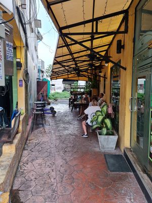 Outdoor seating at The Vegan Table in Phuket