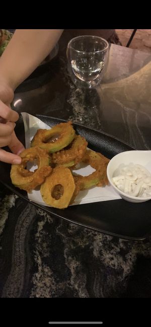 Avocado rings w/Mayo   at The Vegan Table in Phuket