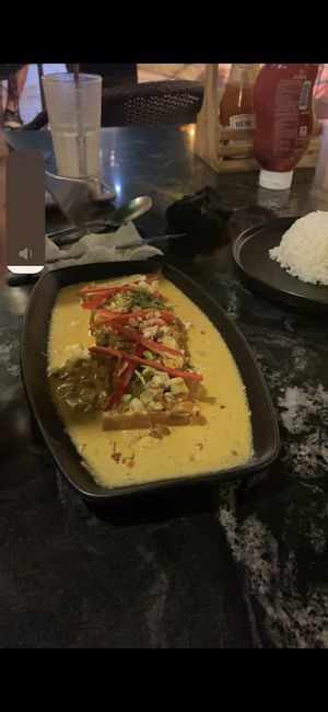 Penang tofu - spicy but delicious   at The Vegan Table in Phuket