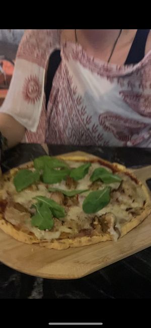 GF pizza sausage   at The Vegan Table in Phuket