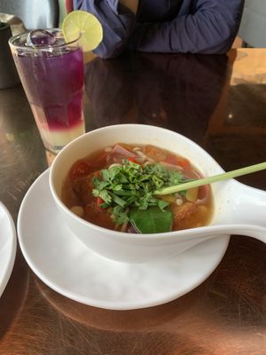 Tom Yum style  at The Vegan Table in Phuket