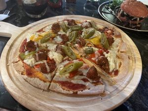 Spicy beyond sausage   at The Vegan Table in Phuket