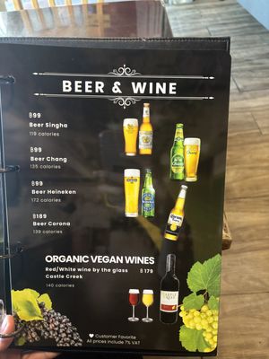 Menu  at The Vegan Table in Phuket