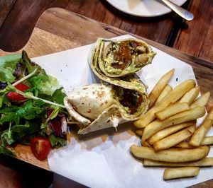 Delicious breakfast wrap at The Vegan Table in Phuket