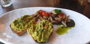 Avocado Hummus on Toast at The Vegan Table in Phuket