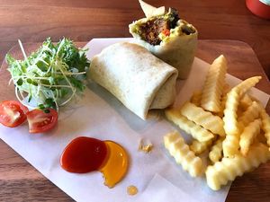 Sausage Breakfast Wrap at The Vegan Table in Phuket