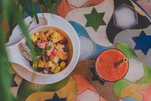 Breakfast Granola Bowl with a delicious smoothie! at The Vegan Table in Phuket