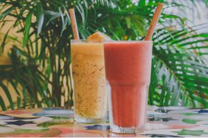 Passion Power and Manga-lo Smoothie at The Vegan Table in Phuket