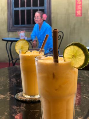 Pineapple juice with ginger and mint at The Vegan Table in Phuket