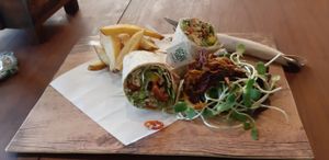 Avocado and quince wrap at The Vegan Table in Phuket