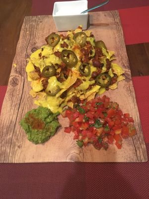 Vegan Nachos Supreme, great share for a starter 😋 at The Vegan Table in Phuket