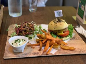 Chicken Burger at The Vegan Table in Phuket