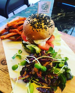 Chicken Burger! at The Vegan Table in Phuket