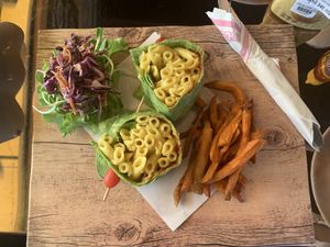 Mac n cheese wrap at The Vegan Table in Phuket