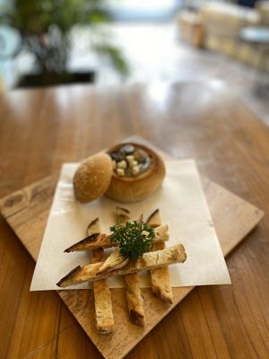 Mushroom soup 🍲 delicious and tasty 😋   at The Vegan Table in Phuket