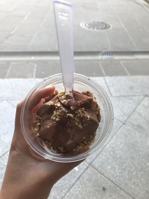Vegan chocolate ice cream at Camodas Schokoladen-Eis-Kontor in Dresden