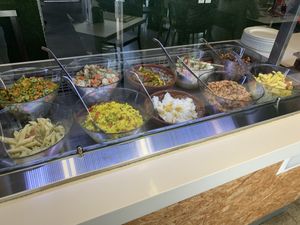 Salad bar at Ecofamily in Cordoba
