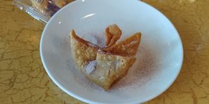waiter stated this apple dessert was vegan at Asian Grill in Springfield