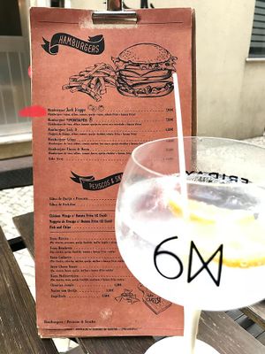 Veggie burger with Gin at Iron Duke in Aveiro