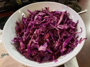 red cabbage salad at Odeh's Mediterranean Restaurant in Elko
