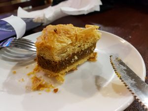 pistachio baklava at Odeh's Mediterranean Restaurant in Elko