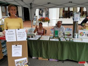 NJveg educational outreach table in Red Bank, NJ, 9/2019 at NJveg in Pemberton