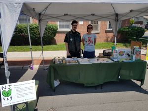 NJveg educational outreach table in Dunellen, NJ, 6/2019 at NJveg in Pemberton