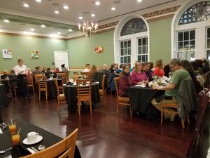 NJveg vegan gourmet dinner, Vaulted Cuisine, Rowan College Burlington County Culinary Arts Center, Mount Holly, 12/2018 at NJveg in Pemberton