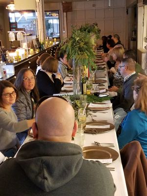 NJveg vegan gourmet dinner, Lady and the Shallot, Trenton, NJ, 3/2019 at NJveg in Pemberton