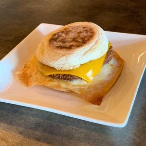 Just like sausage mcmuffin with egg, only better.  at Nick's on Grand in South San Francisco