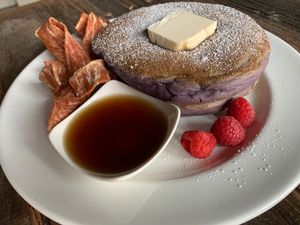 Ube Pancake for the win! at Nick's on Grand in South San Francisco