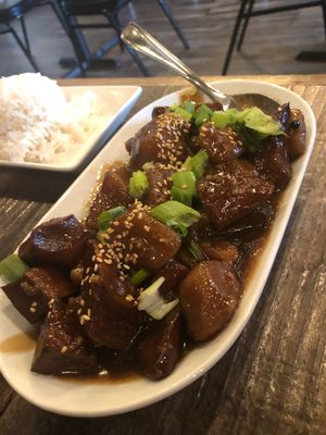 Adobo (amazing)  at Nick's on Grand in South San Francisco