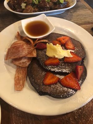 Ube Pancakes at Nick's on Grand in South San Francisco