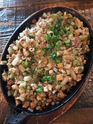 tofu sisig! delish!  at Nick's on Grand in South San Francisco