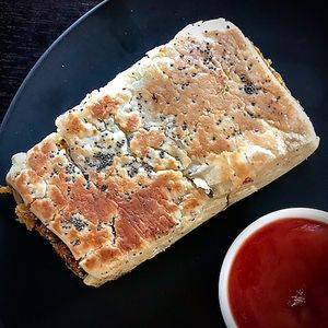 Vegan pastie at Cafe Maldon in Maldon