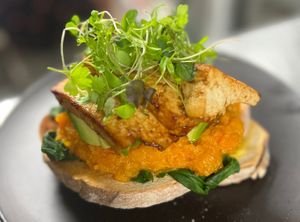 Vegan smash at Cafe Maldon in Maldon