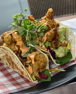 Cauliflower tacos  at Cafe Maldon in Maldon