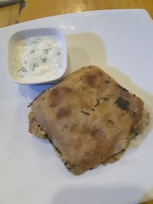 Chausson épinards at Angela's Place in Mancora