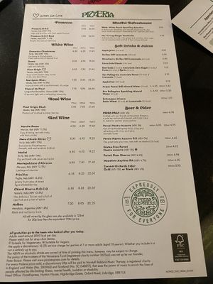 Vegan Menu 2   at Pizza Express in Sutton Coldfield