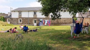 Afternoon relax... at Albergue Ponte Ferreira in Palas De Rei