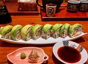 Spicy Vegan Dragon Roll #vegansushi #vegsushi #sushikathmandu #japaneserestaurantkathmandu #restaurantkathmandu #veganfood #veganjapaneserestaurant at Sapporo Japanese Restaurant in Kathmandu