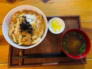 Tofu Katsudon 
#sapporoktm #vegjapanesefood #japaneseffoodkathmandu #katsudon #restaurantinnepal #kathmandurestaurant #japaneserestaurantkathmandu at Sapporo Japanese Restaurant in Kathmandu